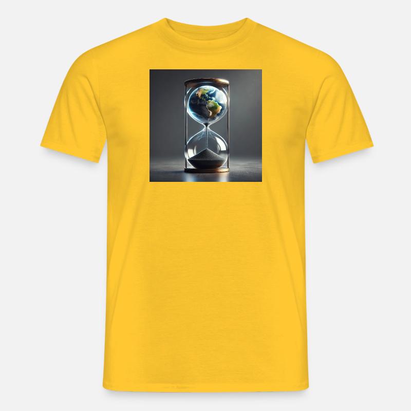 Die Zeit läuft! (C) - Männer T-Shirt - Gelb