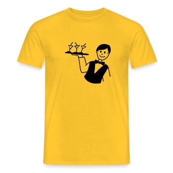 Kellner - Männer T-Shirt - Gelb - Vorne - AI Model Male 178 dark (178cm)