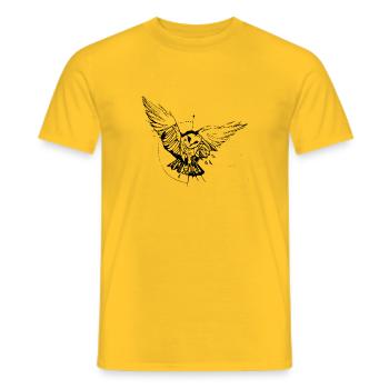 hibou - T-shirt homme - jaune - Devant - AI Model Male 178 dark (178cm)