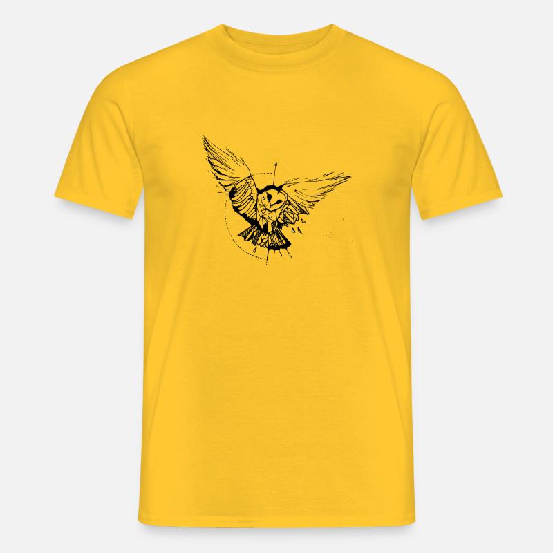 Eule - Männer T-Shirt - Gelb