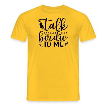 Talc Birdie - Men's T-Shirt - yellow - Front - AI Model Male 178 dark (178cm)