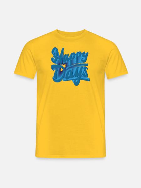 Happy Days - Männer T-Shirt - Gelb