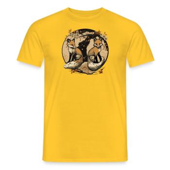 FOX 4 - Men's T-Shirt - yellow - Front - AI Model Male 178 dark (178cm)
