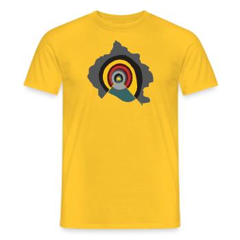 Astral portal - Men's T-Shirt - yellow - Front - AI Model Male 178 dark (178cm)