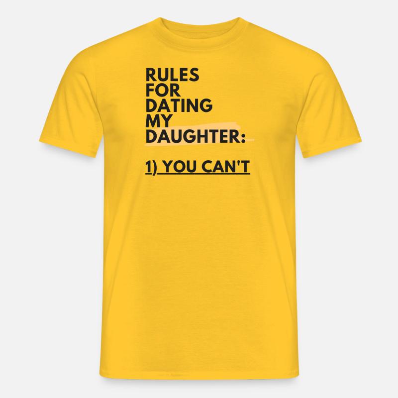Rules under which you can take my daughter out - Men's T-Shirt - yellow