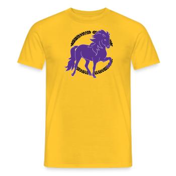 Islandpferd Tölter - Männer T-Shirt - Gelb - Vorne - AI Model Male 178 dark (178cm)