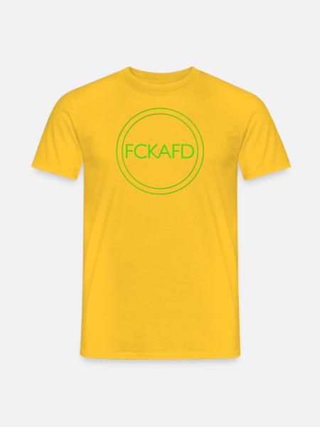 FCK AFD - Männer T-Shirt - Gelb