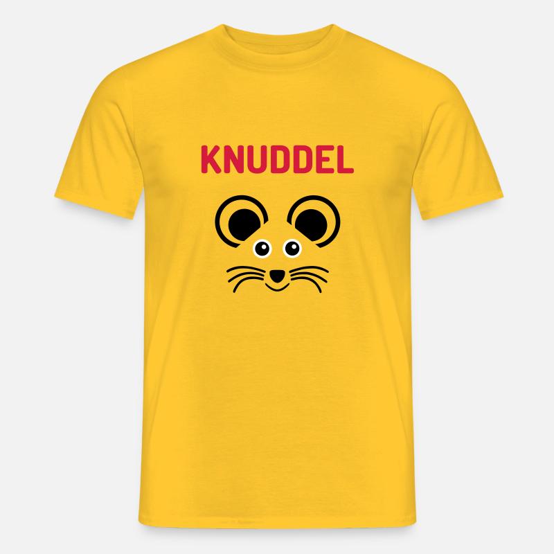 ★ Designfarben änderbar ★ Knuddelmaus - Männer T-Shirt - Gelb