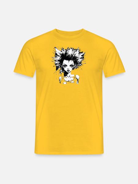 3 Weiblicher Punkrock - Männer T-Shirt - Gelb