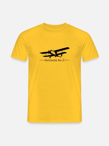 Flugzeug Pilot Flieger Anna Antonov AN-2 - Männer T-Shirt - Gelb