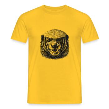 Honey badger - Men's T-Shirt - yellow - Front - AI Model Male 178 dark (178cm)