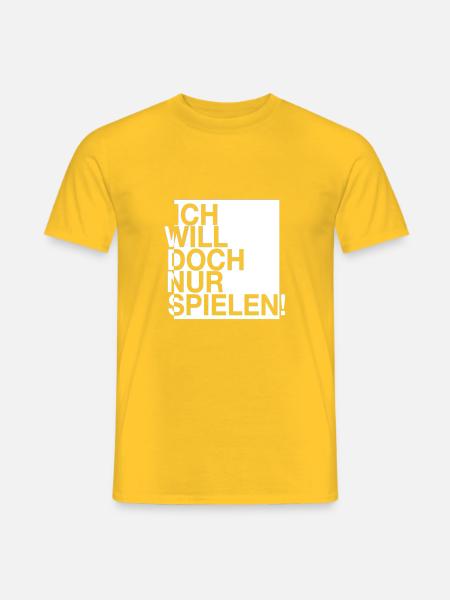 ICH WILL DOCH NUR SPIELEN - Männer T-Shirt - Gelb