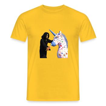 Don't horses love carrots? - Men's T-Shirt - yellow - Front - AI Model Male 178 dark (178cm)
