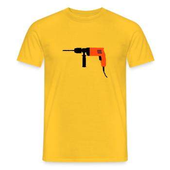 tool - Men's T-Shirt - yellow - Front - AI Model Male 178 dark (178cm)