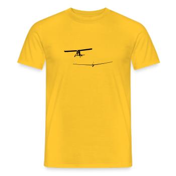 fschlepp Segelflugzeug Segelfliegen Segelflieger - Männer T-Shirt - Gelb - Vorne - AI Model Male 178 dark (178cm)