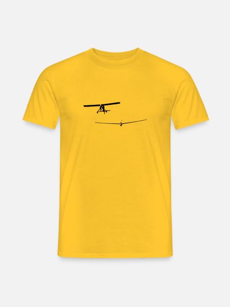 fschlepp Segelflugzeug Segelfliegen Segelflieger - Männer T-Shirt - Gelb