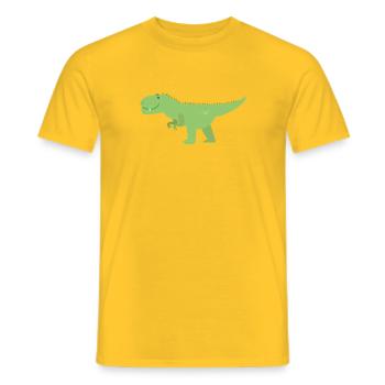 Dinosaurier - Männer T-Shirt - Gelb - Vorne - AI Model Male 178 dark (178cm)