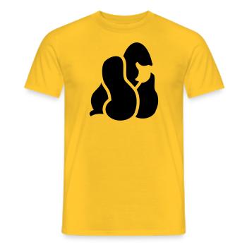 Grossstadt Gorilla Logo - Men's T-Shirt - yellow - Front - AI Model Male 178 dark (178cm)