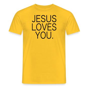 Jésus-Christ Cool Dicton Cadeau - T-shirt homme - jaune - Devant - AI Model Male 178 dark (178cm)