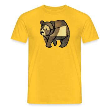 Bär - Männer T-Shirt - Gelb - Vorne - AI Model Male 178 dark (178cm)