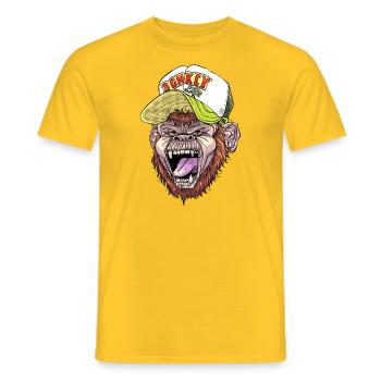 Donkey life - T-shirt homme - jaune - Devant - AI Model Male 178 dark (178cm)