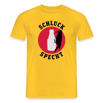 Schluckspecht | Bier | Specht | Vogel - T-shirt homme - jaune - Devant - AI Model Male 178 dark (178cm)