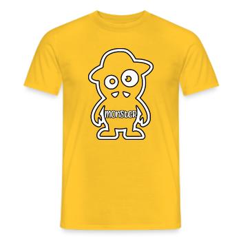 Ich hab ein Monster gemacht – Vater Sohn Monster-M - Männer T-Shirt - Gelb - Vorne - AI Model Male 178 dark (178cm)