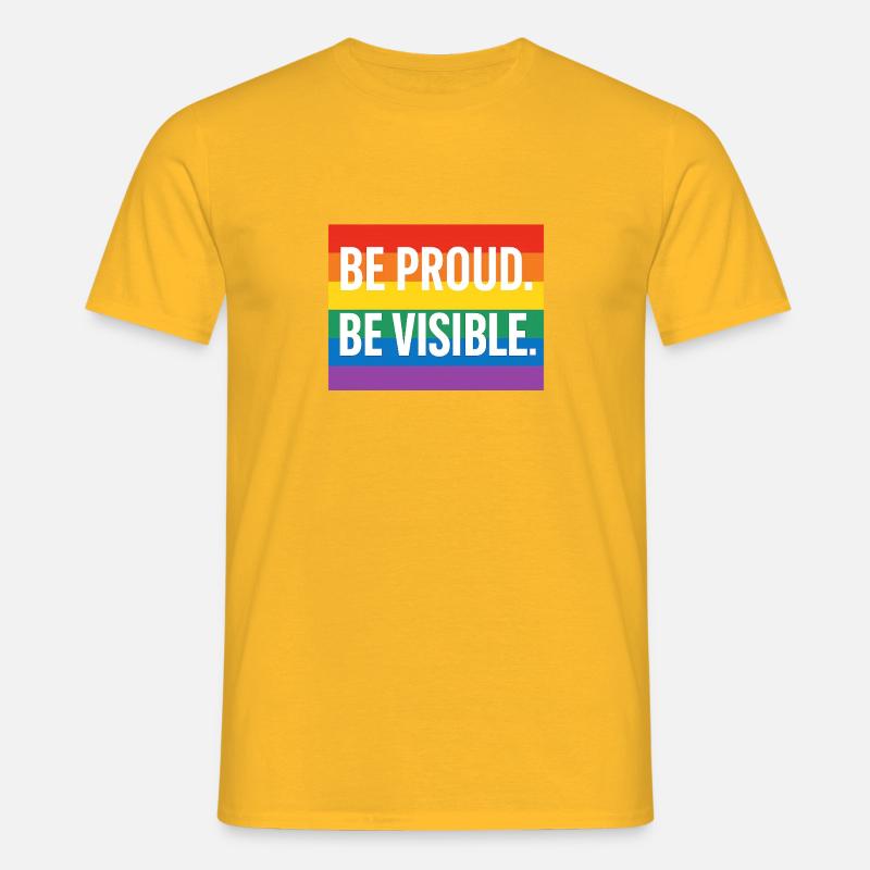 Regenbogen Pride Statement Design - Männer T-Shirt - Gelb