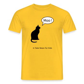 Fake News For Kids - Männer T-Shirt - Gelb - Vorne - AI Model Male 178 dark (178cm)
