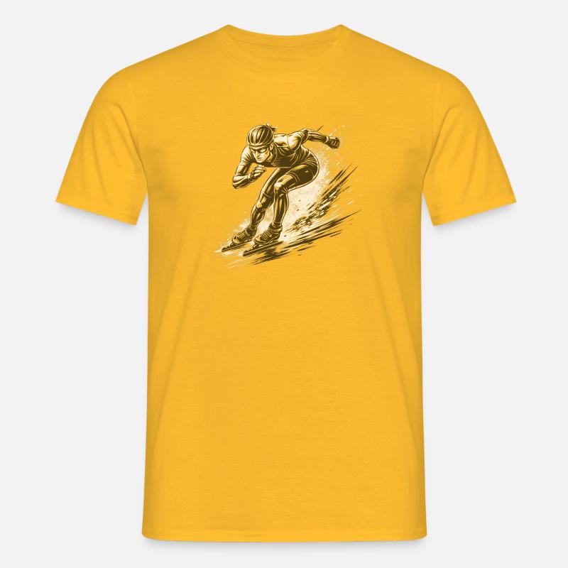 Hurtigløbere i fuld dynamik - T-shirt til herrer - gul