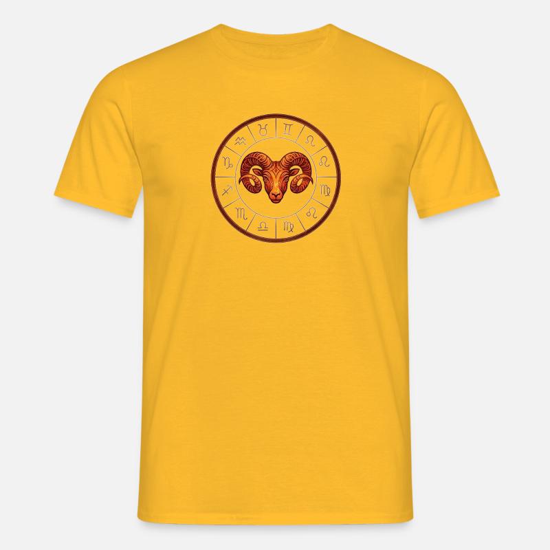 Widder - Männer T-Shirt - Gelb