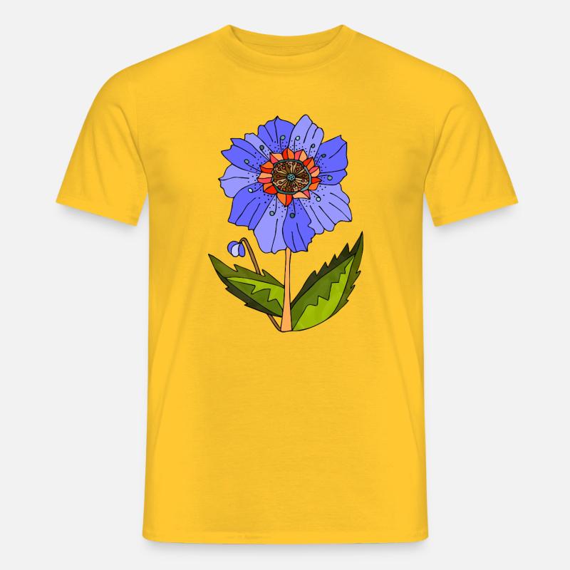 Blume - Männer T-Shirt - Gelb