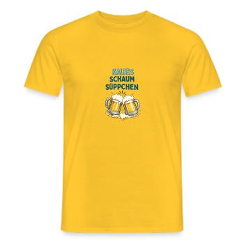 Kaltes Schaumsüppchen - Männer T-Shirt - Gelb - Vorne - AI Model Male 178 dark (178cm)