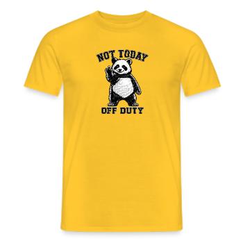 Not Today Off Duty Panda - Männer T-Shirt - Gelb - Vorne - AI Model Male 178 dark (178cm)