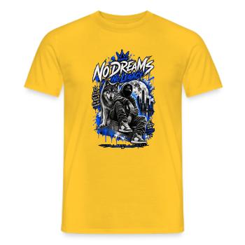 Mindset streetwear - Men's T-Shirt - yellow - Front - AI Model Male 178 dark (178cm)
