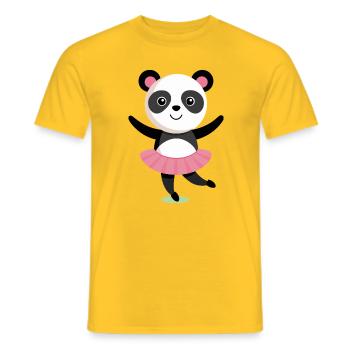 Tanzende Panda mit Tutu - Männer T-Shirt - Gelb - Vorne - AI Model Male 178 dark (178cm)