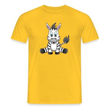 Baby Zebra - Männer T-Shirt - Gelb - Vorne - AI Model Male 178 dark (178cm)