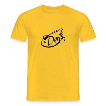 Darts | Dart | DartPfeil | Dart-WM - Männer T-Shirt - Gelb - Vorne - AI Model Male 178 dark (178cm)
