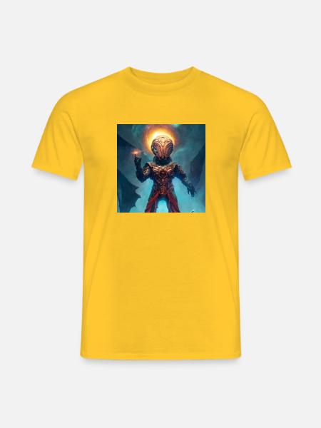 Series Virtual Space man sun - Männer T-Shirt - Gelb