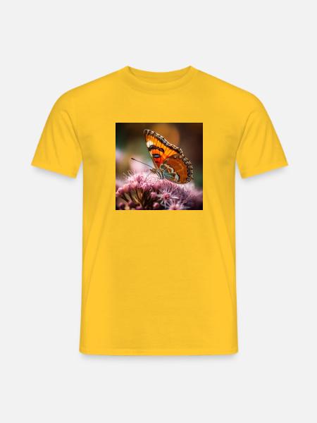 Schmetterling - Männer T-Shirt - Gelb