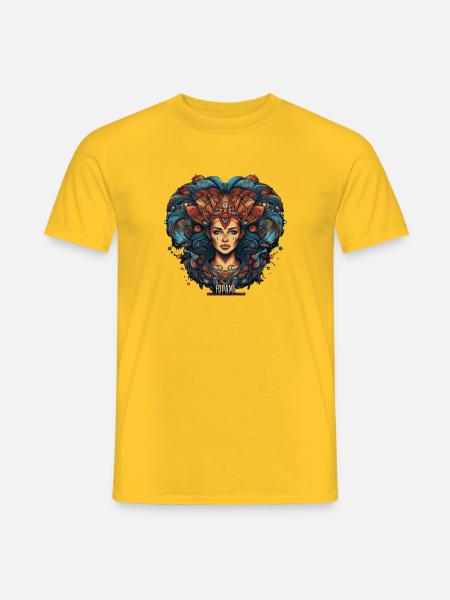 Herzen Muster 3 - Männer T-Shirt - Gelb