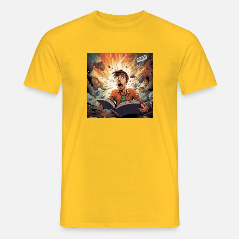 Comic style Book discovery - Männer T-Shirt - Gelb