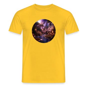 Magical Star - Men's T-Shirt - yellow - Front - AI Model Male 178 dark (178cm)