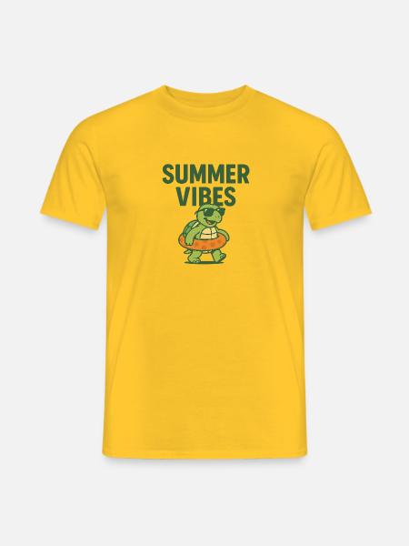 Summer Turtel - Männer T-Shirt - Gelb