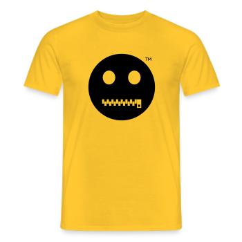 Smiley Tais-toi - Reste tranquille - T-shirt homme - jaune - Devant - AI Model Male 178 dark (178cm)