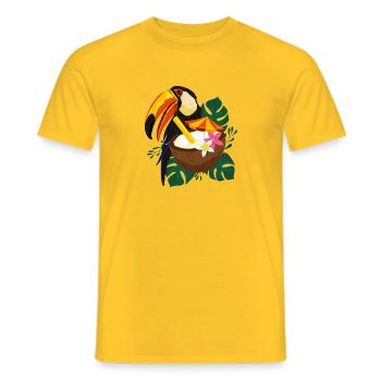 Tukan - Männer T-Shirt - Gelb - Vorne - AI Model Male 178 dark (178cm)