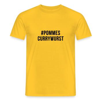 Pommes - Männer T-Shirt - Gelb - Vorne - AI Model Male 178 dark (178cm)