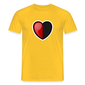 Coeur RPG: à moitié plein - T-shirt homme - jaune - Devant - AI Model Male 178 dark (178cm)