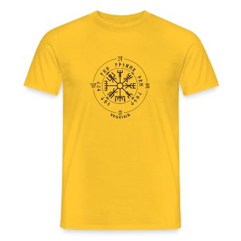 vegvisir - Männer T-Shirt - Gelb - Vorne - AI Model Male 178 dark (178cm)