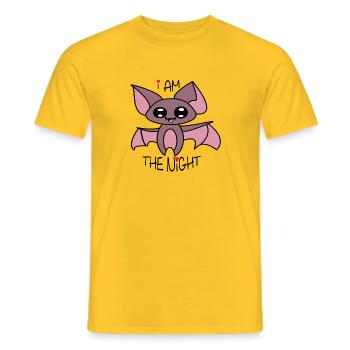 Yoru - die Fledermaus, die Angst vor der Dunkelheit hatte - Männer T-Shirt - Gelb - Vorne - AI Model Male 178 dark (178cm)